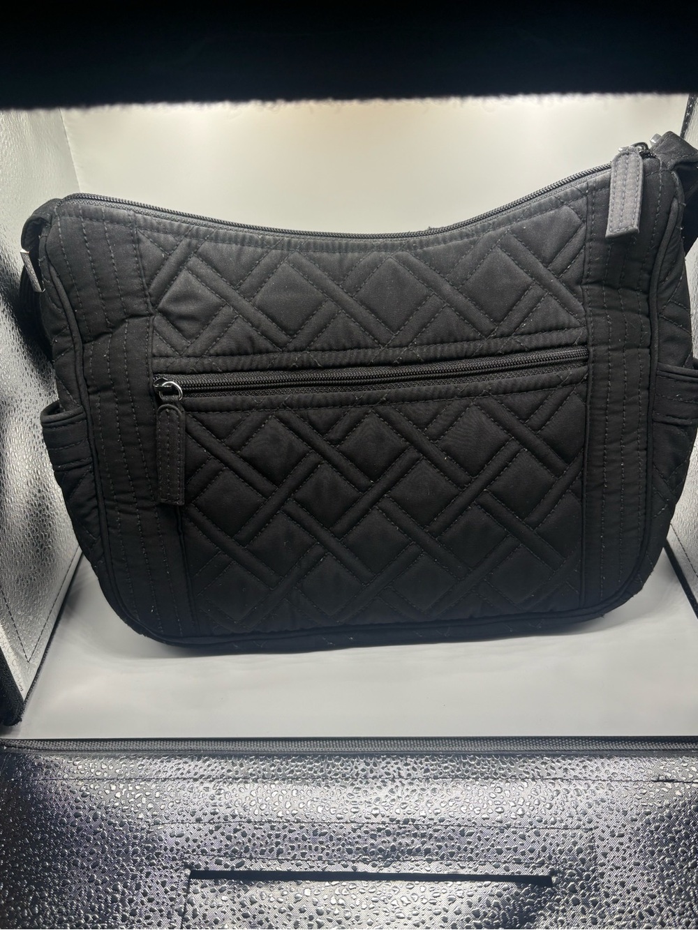 Vera Bradley Quilted Black Crossbody Shoulder Bag - Classic Everyday Style